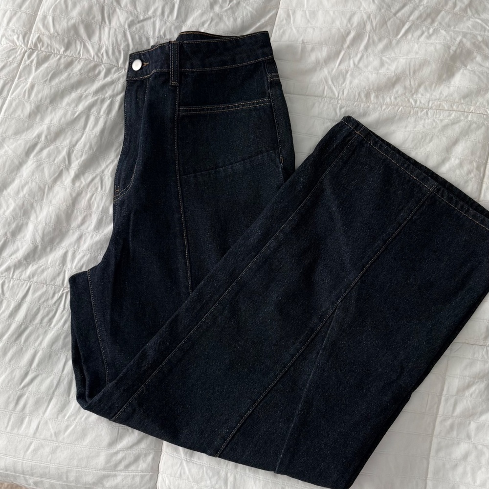 Cider Happy Hour Dark Wash Wide Leg Jeans | Women’s XL | NWT